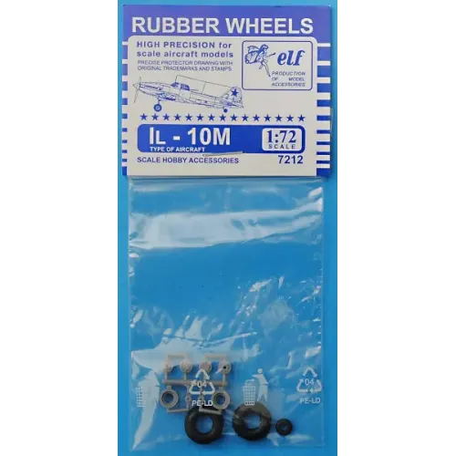 Набори деталіровки Резиновые колеса для самолета Ил-10М 1:72