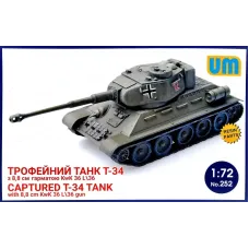 Трофейний танк Т-34 с 88 мм пушкой KwK 36L/36 1:72
