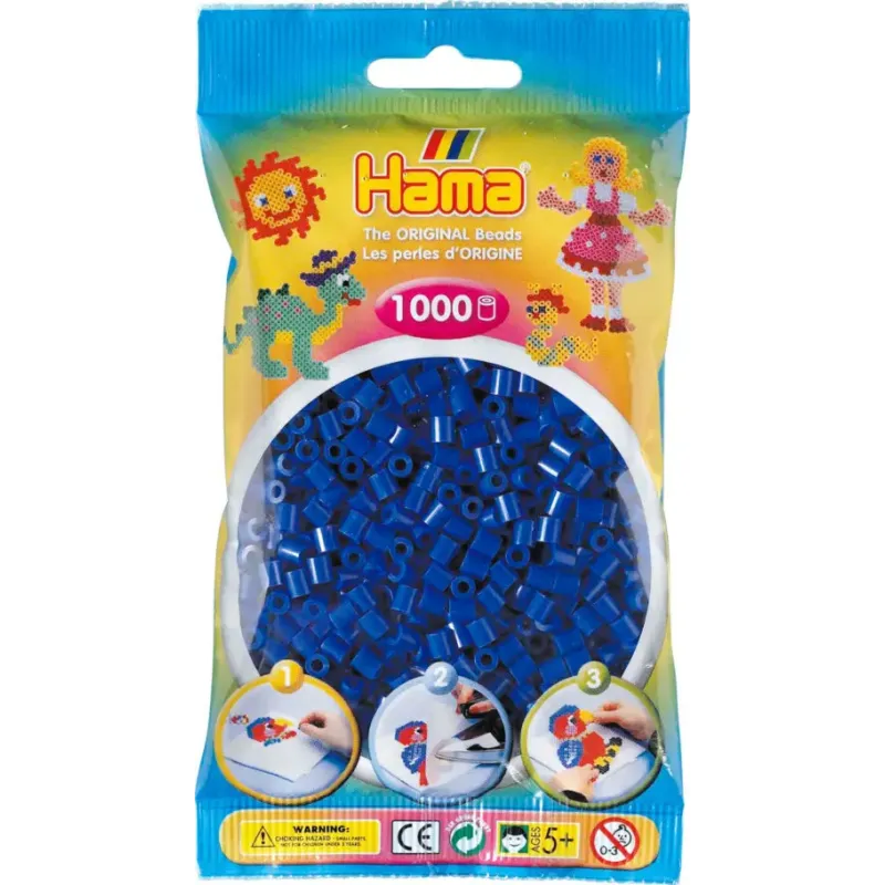 Термомозаїка HAMA Набір синіх намістин Midi 5+, 1000шт