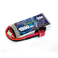 Аккумулятор Fullymax 7.4V 1500mAh Li-Po 2S 25C T-plug