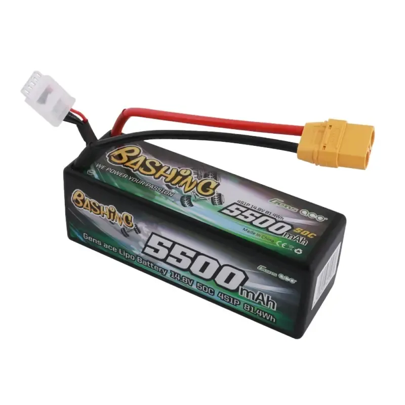 Аккумулятор Gens Ace LiPO 14,8В 5500мАч 4S 50C 139х46х49мм 466г XT90 (B-50C-5500-4S1P-HardCase-14)