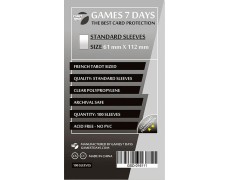 Протекторы для карт Games7Days (61 х 112 мм, French Tarot, 100 шт.) (STANDART)