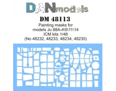 Маска для модели самолета Ju-88A (ICM) 1:48