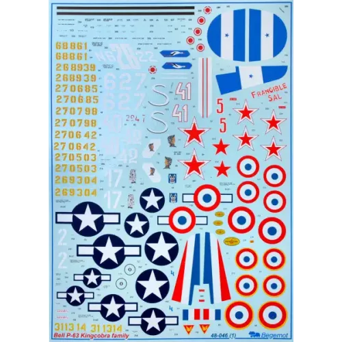 Декалі Декаль для літака Bell P-63 "Kingcobra" 1:48 Bell P-63 "Kingcobra" 1:48