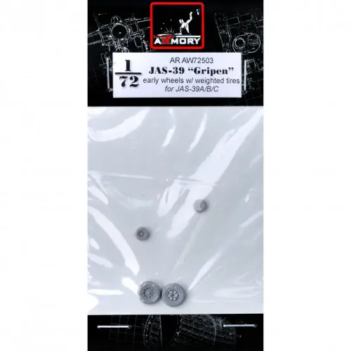 Наборы деталировки Колеса для самолета JAS-39 "Gripen", ранний тип 1:72
