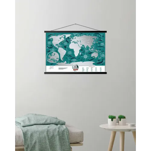 Cкретч карты и постеры Скретч Карта Мира Travel Map® Marine