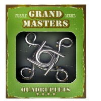 Grand Master Puzzles QUADRUPLETS green | Металлическая головоломка