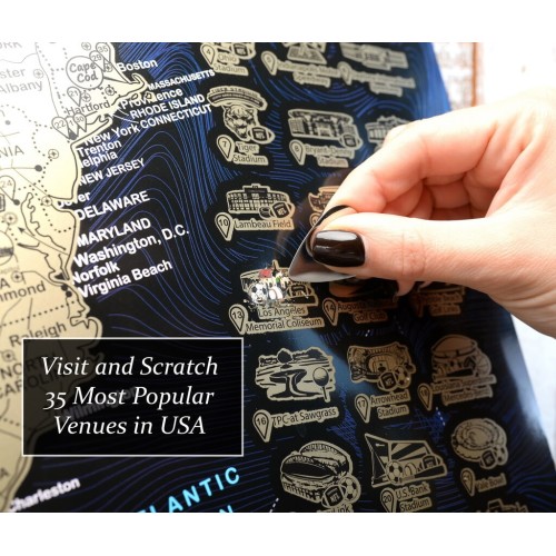 Карти Скретч карта Соединенных Штатов Америки My Map USA edition в тубусе