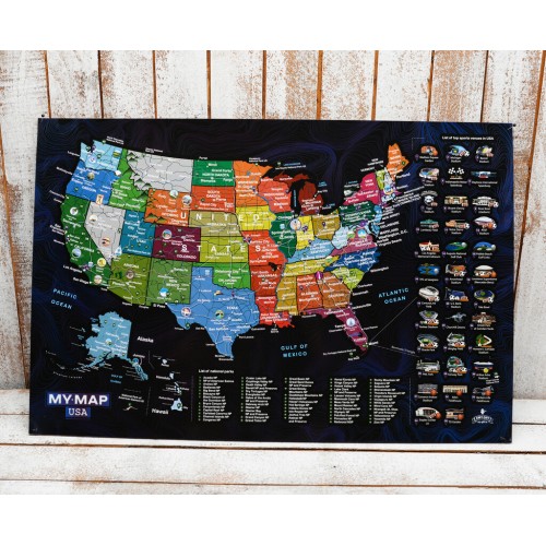 Карти Скретч карта Соединенных Штатов Америки My Map USA edition в тубусе
