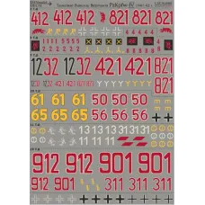 Декаль для танкових дивізій Вермахту PzKpfw-IV 1941-42 р. (DAN35001) Масштаб: 1:35