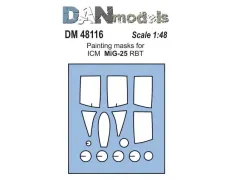 Маска для модели самолета МиГ-25 РБТ (ICM) 1:48