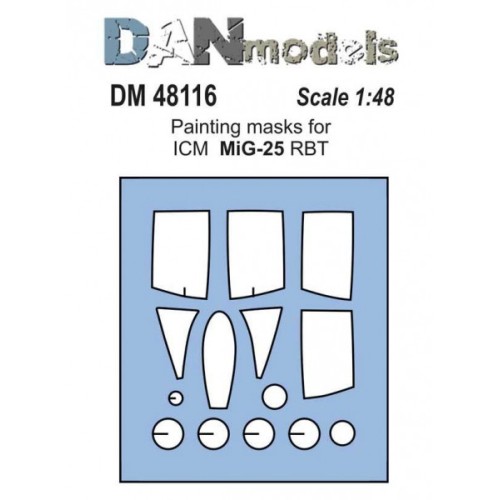 Декали Маска для модели самолета МиГ-25 РБТ (ICM) 1:48