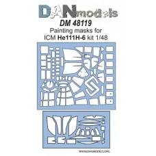 Маска для модели самолета He 111H-6 (ICM) 1:48