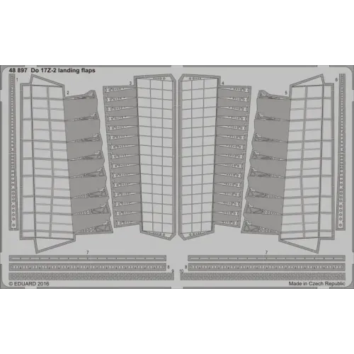 Фототравление Фототравление: Закрылки для самолета Do 17Z-2 (ICM) 1:48