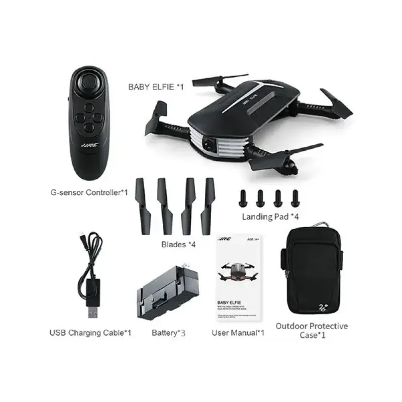 Квадрокоптер JJRC H37 mini с 3мя аккумуляторами