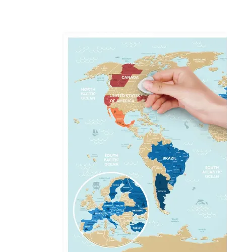 Cкретч карты и постеры Скретч Карта Мира Travel Map® Holiday Lagoon World
