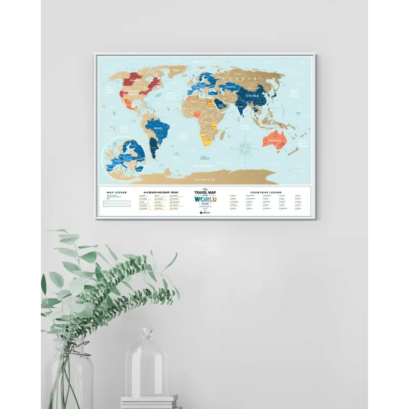 Скретч Карта Мира Travel Map® Holiday Lagoon World