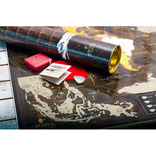 Cкретч карти та постери Оригинальная скретч карта мира My Map Chocolate!