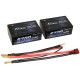 Акумулятори 7,4V LiPo Аккумулятор Gens Ace LiPO 7,4В 5700мАч 2S 50C 70х48х25мм 328г T-Deans (B-50C-5700-2S3P-Saddle-12)