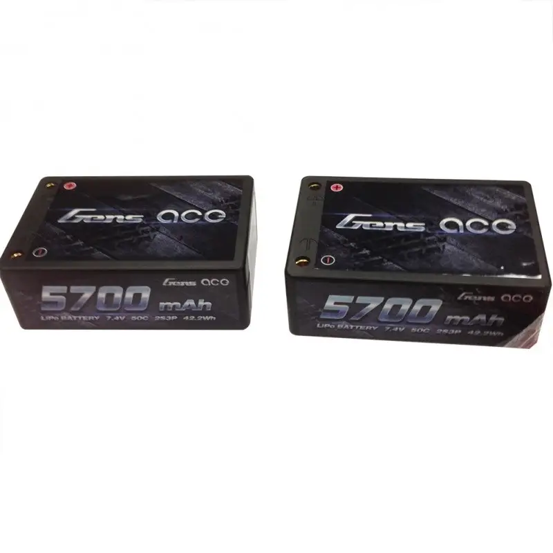 Аккумулятор Gens Ace LiPO 7,4В 5700мАч 2S 50C 70х48х25мм 328г T-Deans (B-50C-5700-2S3P-Saddle-12)