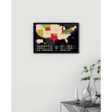 Скретч Карта Travel Map® USA Black