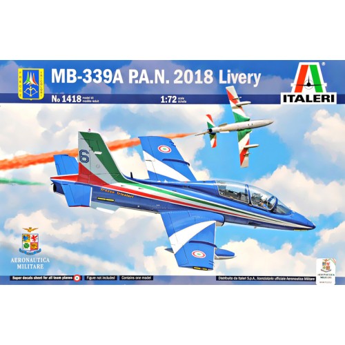 Збірна модель літака Італійський навчально-бойовий літак MB-339A PAN 2018 Livery 1:72