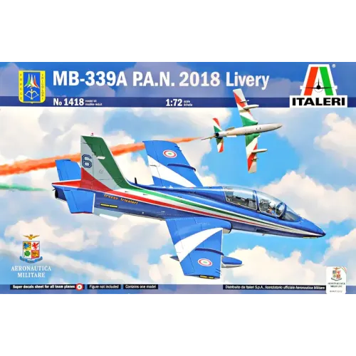 Збірна модель літака Італійський навчально-бойовий літак MB-339A PAN 2018 Livery 1:72