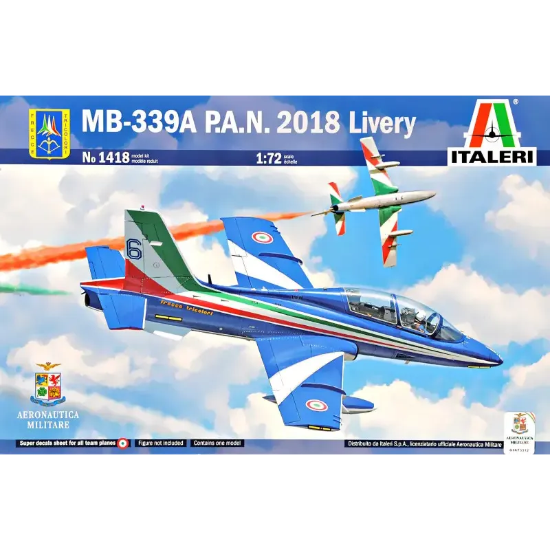 Сборная модель самолета Итальянский учебно-боевой самолёт MB-339A P.A.N. 2018 Livery 1:72