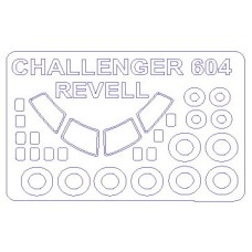 Маска для модели самолета Challenger CL 601/CL-604 (Revell) 1:144