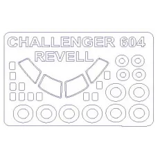 Маска для модели самолета Challenger CL 601/CL-604 (Revell) 1:144