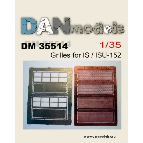 Фототравление Фототравление: Надмоторные решетки для танка "ИС, ИСУ-152" 1:35