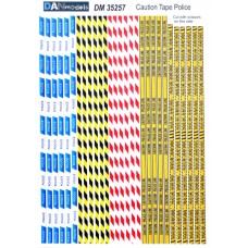 Материал для диорам из бумаги: полицейская лента, лента с надписью "опасно", пожарная лента 1:35