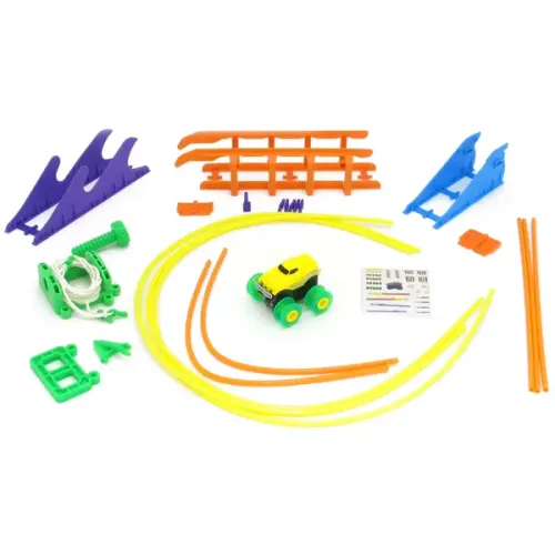 Игрушечные машинки Машинка на бат. Trix Trux набор с трассой (желтый)