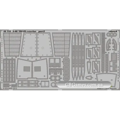 Фототравлення Фототравление 1/48 A-6E TRAM exterior, рекомендовано для KIN (EDU-48733) Масштаб: 1:48