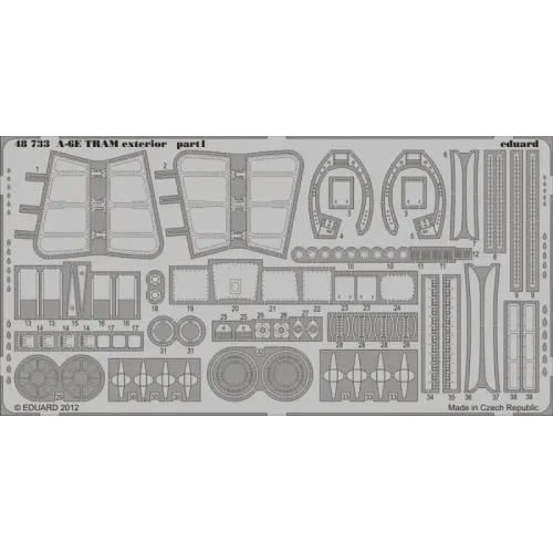 Фототравлення Фототравление 1/48 A-6E TRAM exterior, рекомендовано для KIN (EDU-48733) Масштаб: 1:48