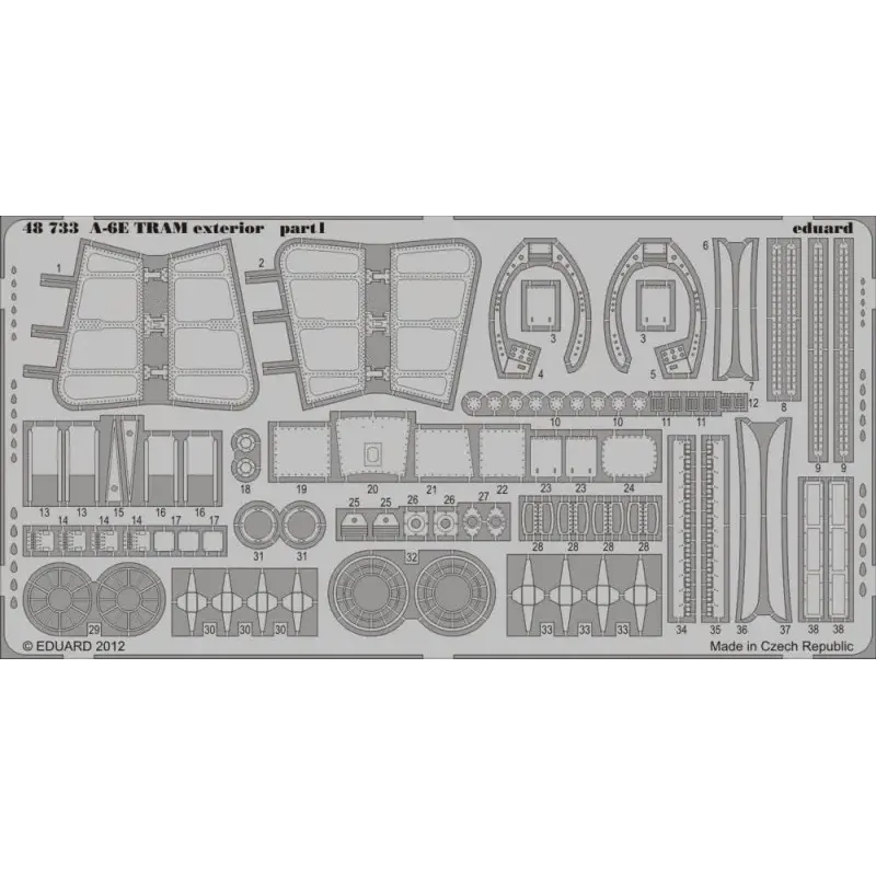 Фототравление 1/48 A-6E TRAM exterior, рекомендовано для KIN (EDU-48733) Масштаб: 1:48