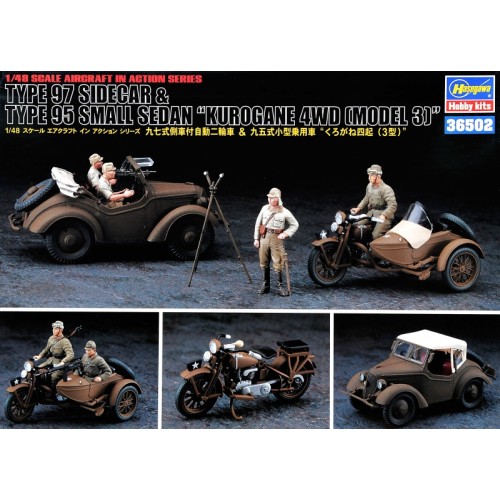 Бронетехніка та артилерія HA36502 1/48 TYPE97 SIDECAR & KUROGANE