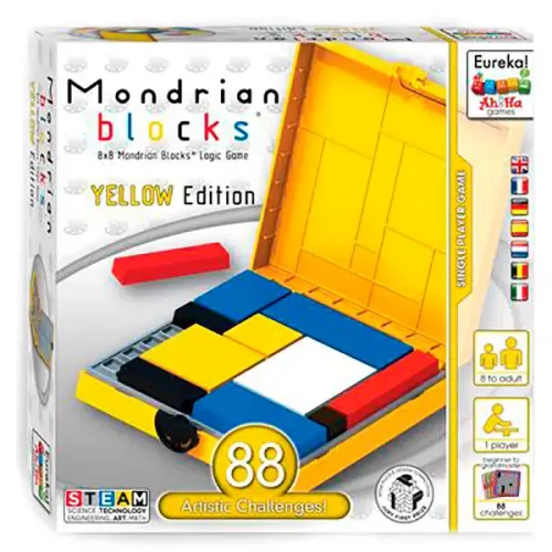 Головоломка Eureka! Ah!Ha Mondrian Blocks yellow | Головоломка Блоки Мондріана (жовтий)