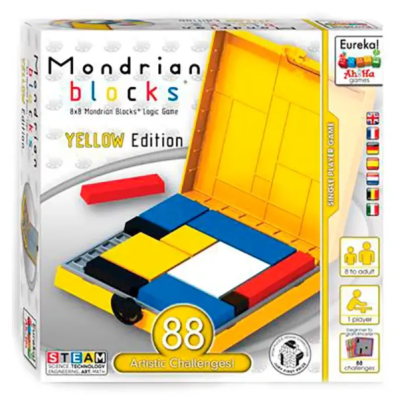 Головоломка Eureka! Ah!Ha Mondrian Blocks yellow | Головоломка Блоки Мондриана (желтый)