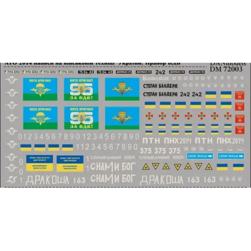 Набори деталіровки Декаль: Схід України (АТО) 2014 (DAN72003) Масштаб: 1:72