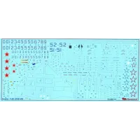 Декаль для самолета Сухой Т-50 "ПАК-ФА" (Hobby Boss) 1:72