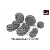 Колеса для самолета МиГ-21 "Fishbed", средний 1:48