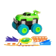 Машинка на бат. Trix Trux набор с трассой (зеленый)