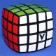 Кубики Рубіка V-CUBE 4х4 black | Кубик 4х4х4 черный круглый