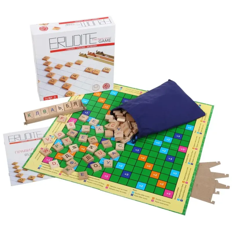 Настольная игра Эрудит Элит. Играем на трех языках (ERUDITE)