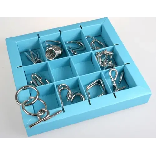 Головоломка 10 Metal Puzzle Blue | Блакитний набір