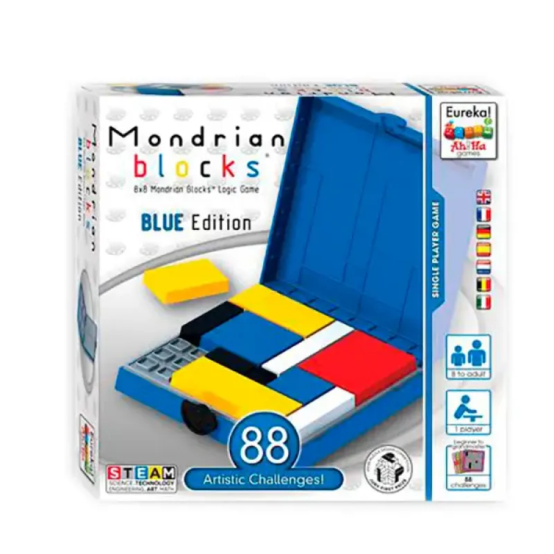 Головоломка Eureka! Ah!Ha Mondrian Blocks blue | Головоломка Блоки Мондриана (голубой)