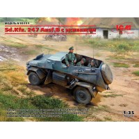 Штабной бронеавтомобиль Sd.Kfz. 247 Ausf.B с экипажем