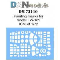 Маска для модели самолета FW-189 (ICM) 1:72