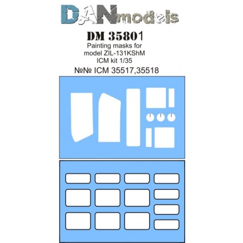 Декали Маска для модели автомобиля ЗиЛ-131 КШМ (ICM) 1:35